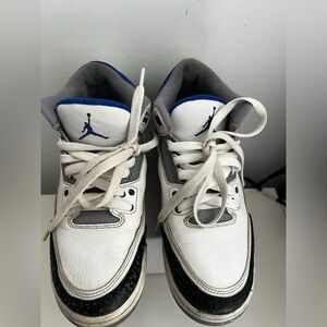 Jordan Kids White and Black Sneakers